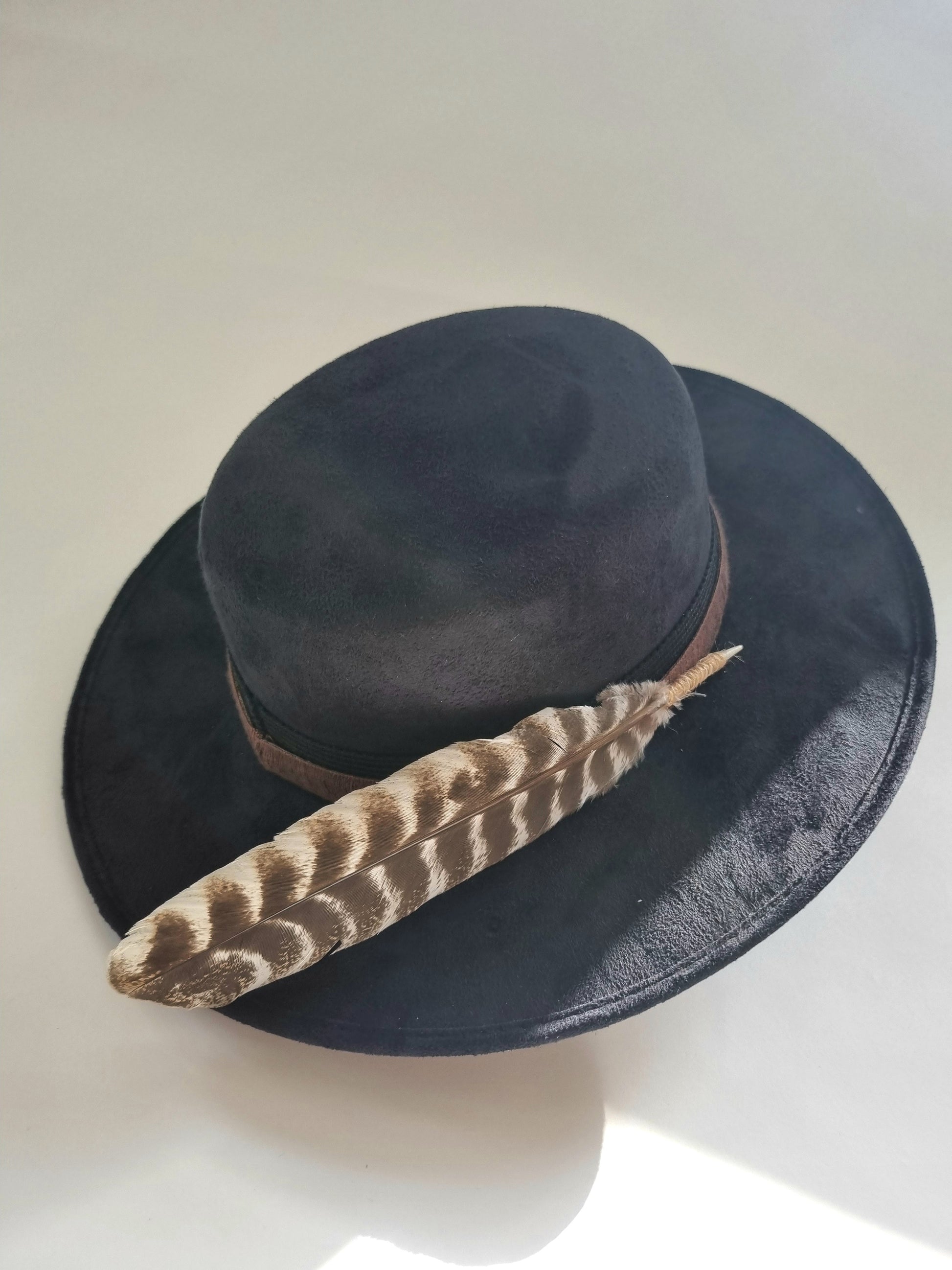 Black Feather - Premium Custom Hat from Blue Monkey - Just $149.95! Shop now at BLUE MONKEY