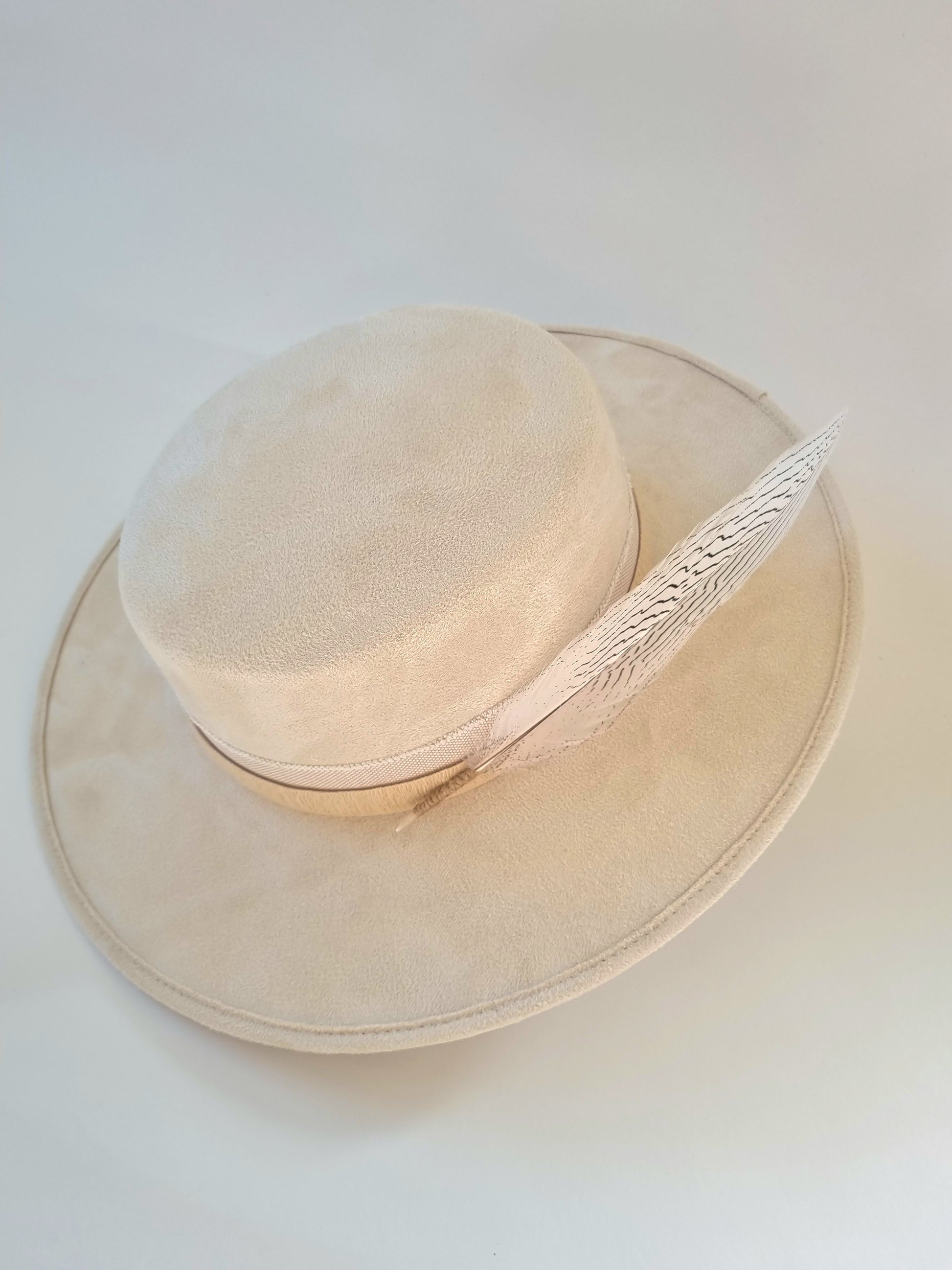 Ivory Feather - Premium Custom Hat from Blue Monkey - Just $159.95! Shop now at BLUE MONKEY