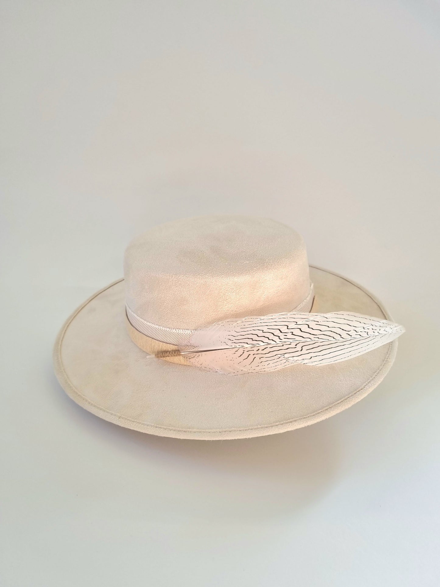 Ivory Feather - Premium Custom Hat from Blue Monkey - Just $159.95! Shop now at BLUE MONKEY