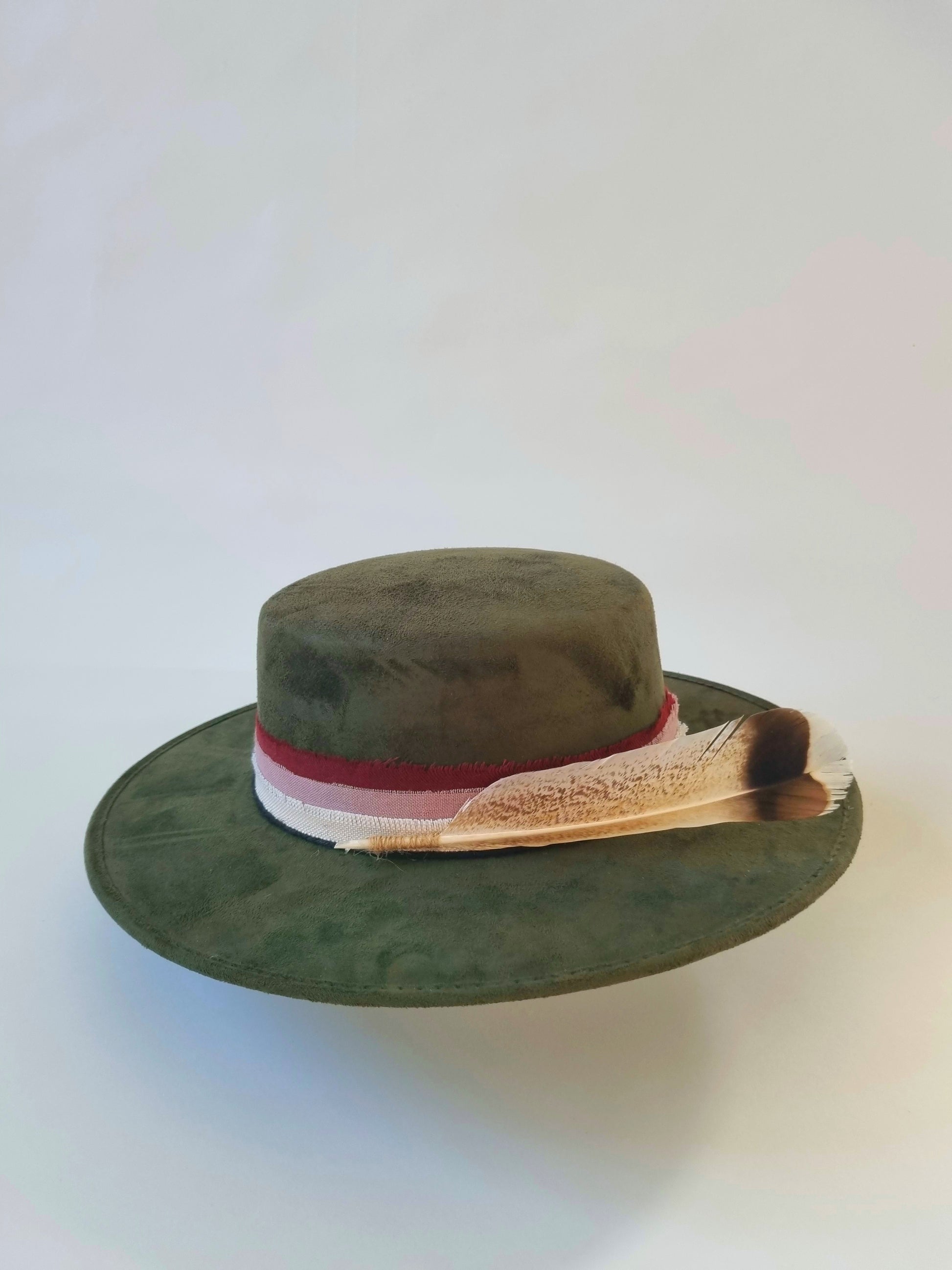 Green Feather - Premium Custom Hat from Blue Monkey - Just $159.95! Shop now at BLUE MONKEY