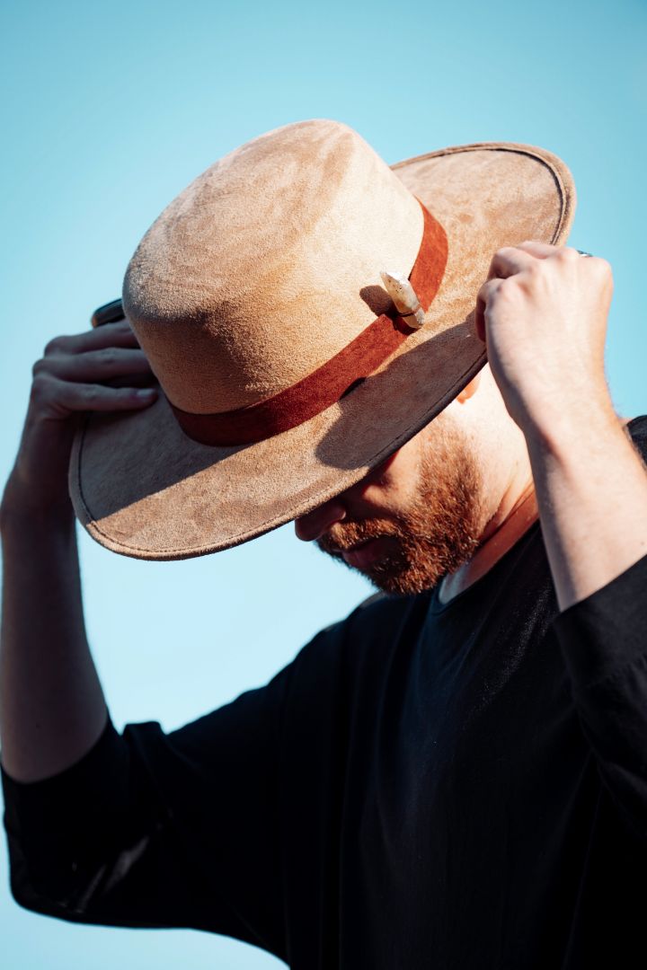 Luna Camel - Smoked Citrine - Premium Custom Hat from BLUE MONKEY - Just $149.95! Shop now at BLUE MONKEY