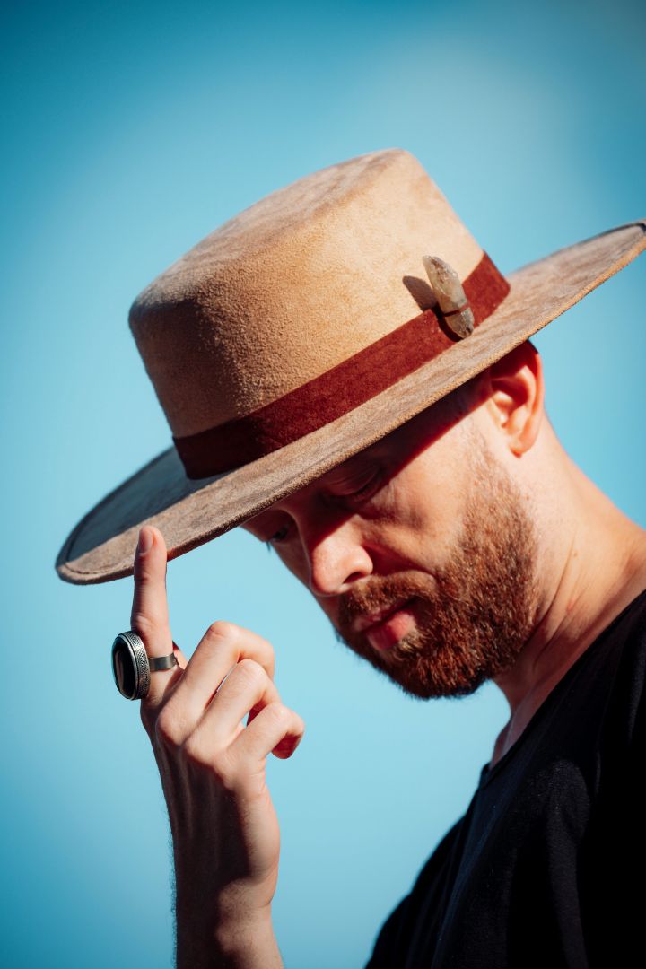 Luna Camel - Smoked Citrine - Premium Custom Hat from BLUE MONKEY - Just $149.95! Shop now at BLUE MONKEY